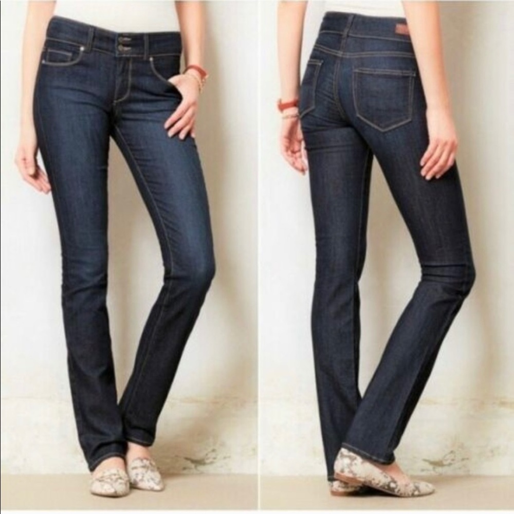 Paige hidden hills straight fit dark wash